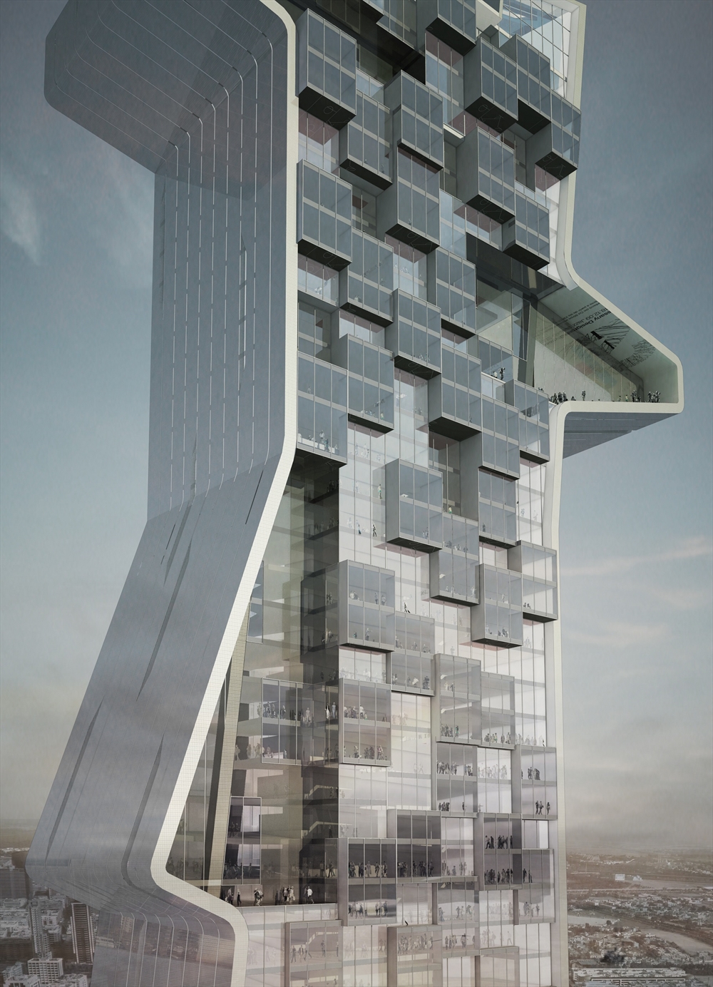 Archisearch BLUETAPE BY EVAN SHIEH AND ALI CHEN FOR DUBAI ARCHITECTURE SCHOOL TOWER COMPETITION