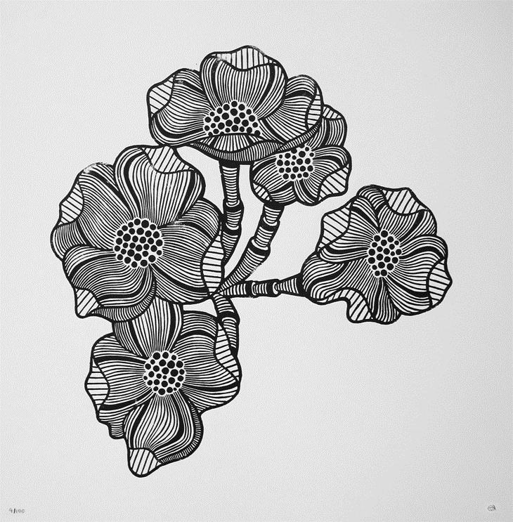 Archisearch - Eleni Sakelaris creates fantastic bnw linoprints