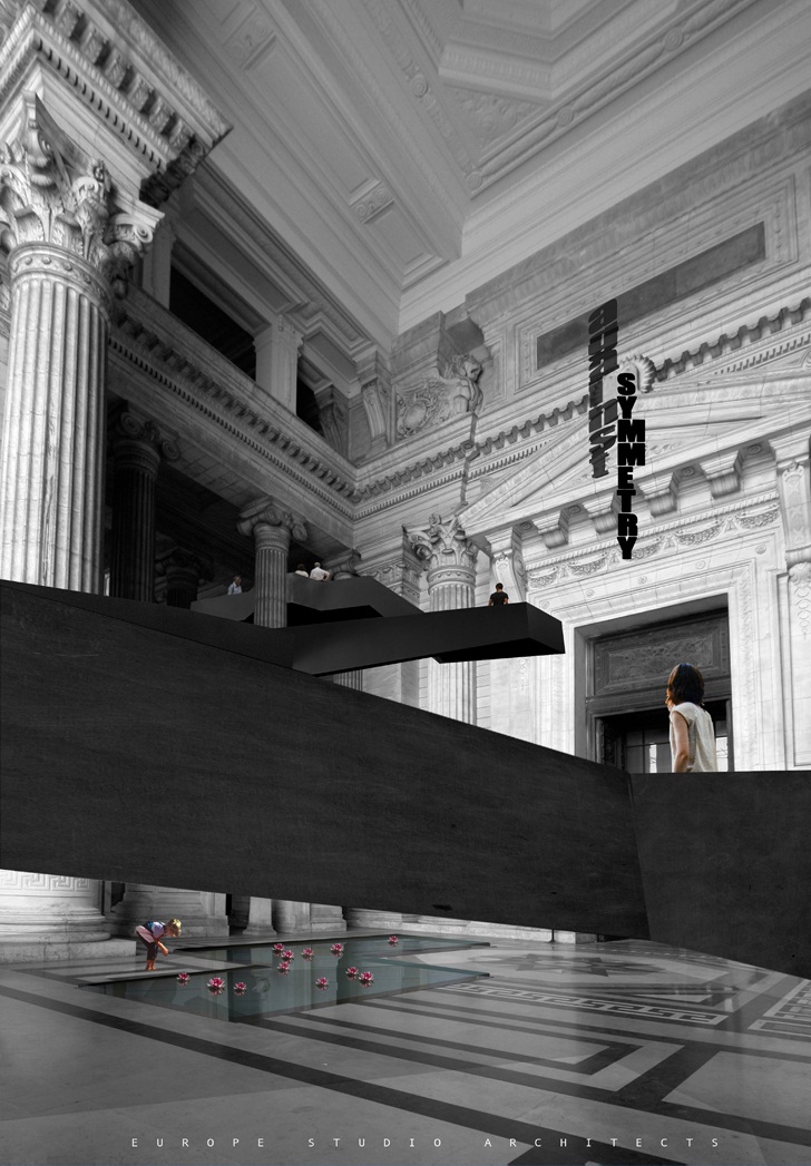 Archisearch INTERNATIONAL IDEAS CONTEST BRUSSELS COURTHOUSE / IMAGINE THE FUTURE / AGAINST SYMMETRY / EUROPE STUDIO ARCHITETCS