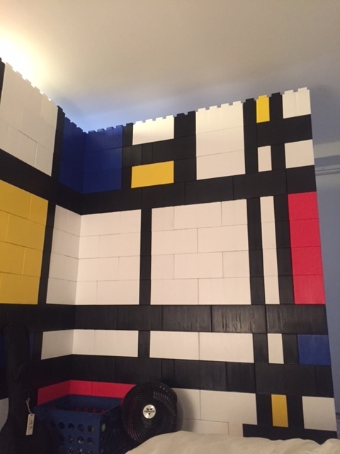 Archisearch - Mondrian Wall made by EverBlock modular bricks