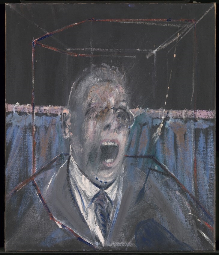 Archisearch - Francis Bacon, 1909-1992  Study for a Portrait 1952  Oil paint and sand on canvas  661 x 561 x 18 mm  (c) Estate of Francis Bacon. All Rights Reserved, DACS 2015