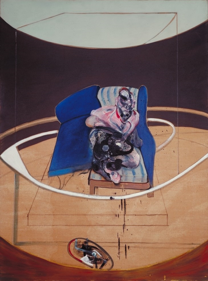 Archisearch - Francis Bacon, 1909-1992  Study for Portrait on Folding Bed 1963  Oil paint on canvas  1981 x 1473 mm   (c) Estate of Francis Bacon