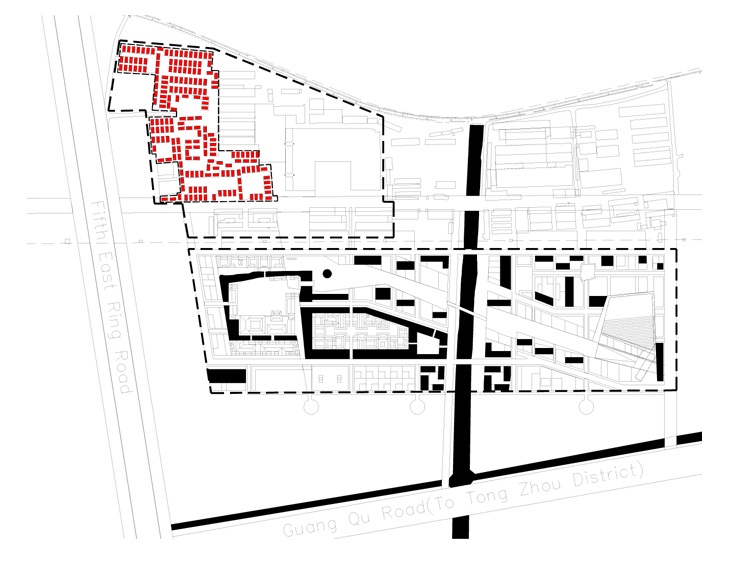 Archisearch - Κάτοψη του GBD Art District, με την περιοχή της επέμβασης