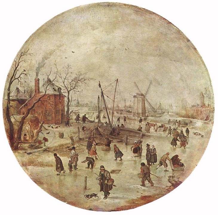 Archisearch - Hendrick Avercamp / Winter Landscape with Skaters,1620`s