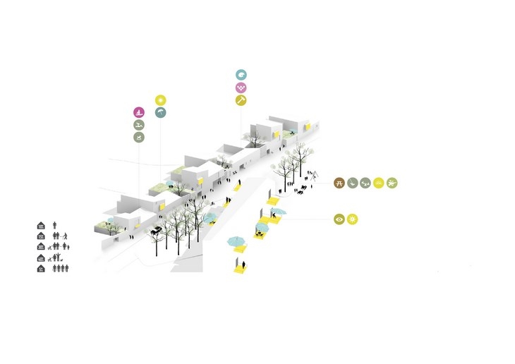 Archisearch - Isometric plan of Street_Detail