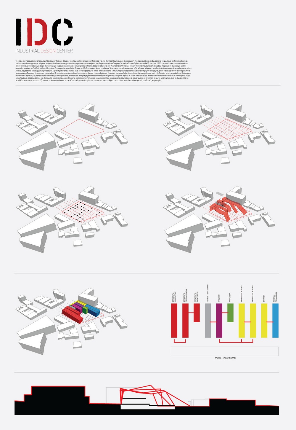 Archisearch Industrial Design Centre (IDC) / A. Τζώρτζης, Γ. Σουρλαντζής / Συνθετικό θέμα 7ου-8ου εξαμήνου, Σχολή Αρχιτεκτόνων Μηχανικών Ε.Μ.Π. 