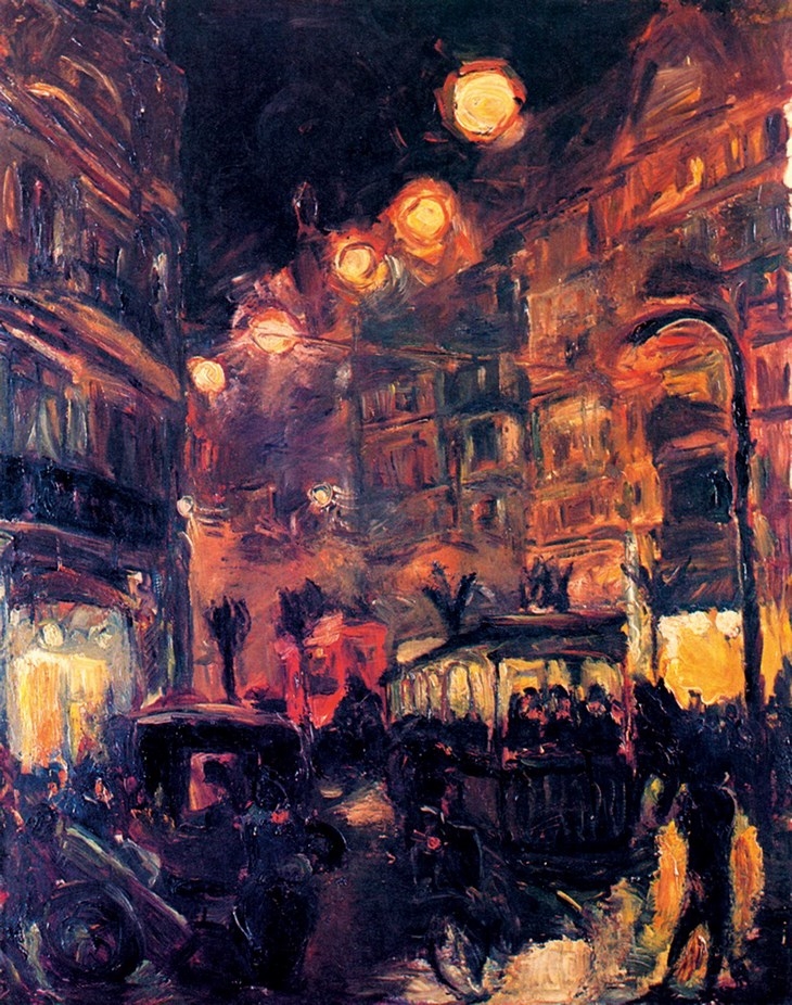Archisearch - Max Beckmann / Street at Night, 1913 / Oil on canvas, 90 x 70 cm / Private collection / (c) VG Bild-Kunst, Bonn 2015
