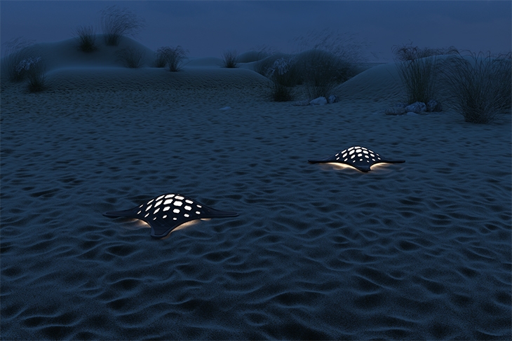 Archisearch - KONSTANTINOS KALLIPOLITIS PROPOSES A SOLAR LIGHTING SYSTEM INSPIRED BY THE SEA TURTLES