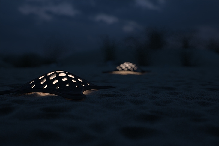 Archisearch KONSTANTINOS KALLIPOLITIS PROPOSES A SOLAR LIGHTING SYSTEM INSPIRED BY THE SEA TURTLES