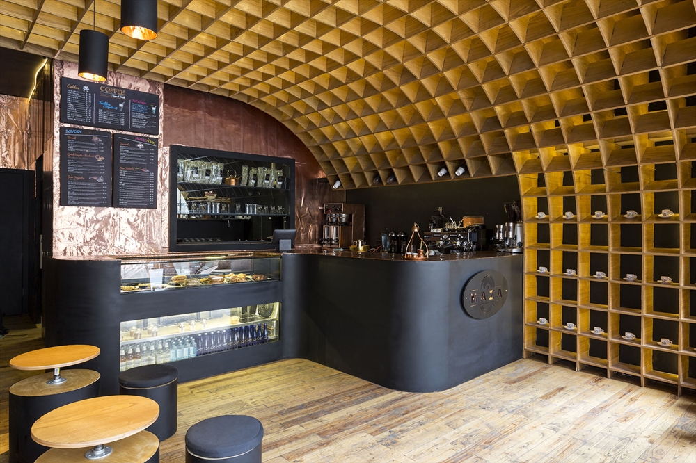 Archisearch ELEFTHERIOS AMBATZIS DESIGNS MAZA ESPRESSO BAR IN MANHATTAN, NY