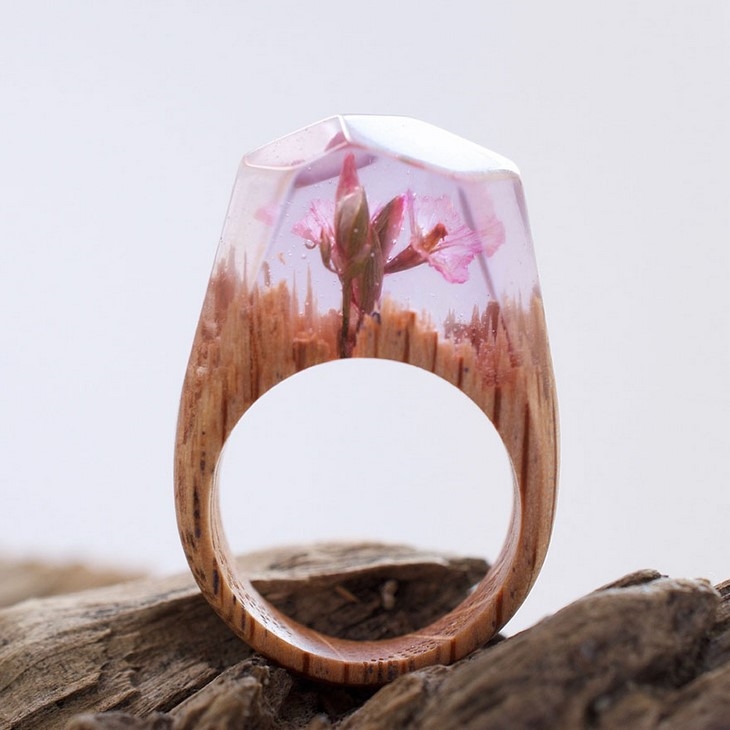 Archisearch - Mountain and Underwater Scapes Encapsulated Within Wooden Rings by Secret Wood