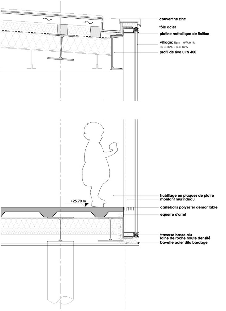 Archisearch - Section Detail / Nursery School Extension, Mantes-la-Ville, France / Graal Architecture