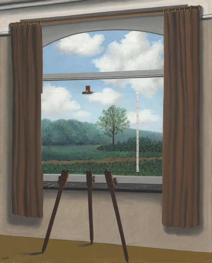Archisearch -  Magritte: The Mystery of the Ordinary, 1926–1938  René Magritte (Belgium, 1898-1967). La condition humaine (The Human Condition). 1933.