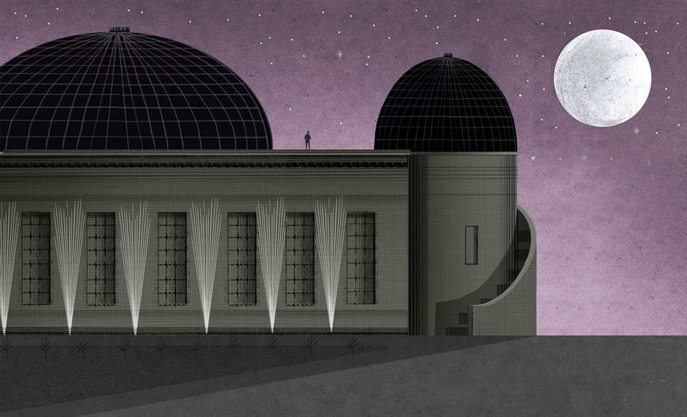 Archisearch - Griffith Observatory, Los Angeles and “Clair de Lune” by Claude Debussy, Illustrated by Adam Simpson, 2013