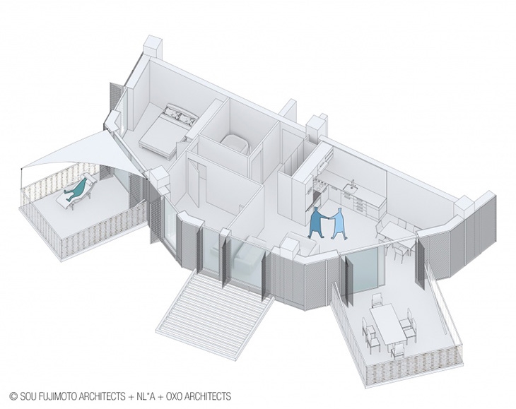 Archisearch - Copyright image+plans+documents: SOU FUJIMOTO ARCHITECTS + NICOLAS LAISNE ASSOCIES + MANAL RACHDI OXO ARCHITECTS+ FRANCK BOUTTE CONSULTANTS + Rendering by RSI-STUDIO.