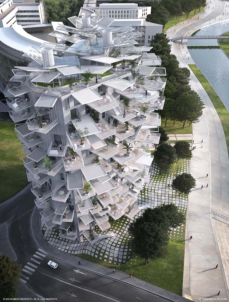 Archisearch - (c) SOU FUJIMOTO ARCHITECTS + NICOLAS LAISNE ASSOCIES + MANAL RACHDI OXO ARCHITECTS+ FRANCK BOUTTE CONSULTANTS + Rendering by RSI-STUDIO 