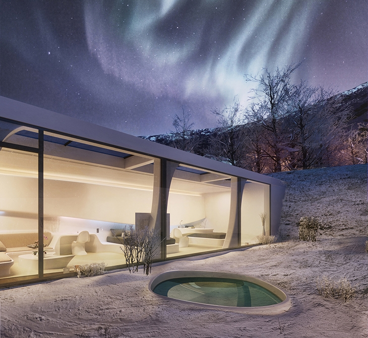 Archisearch - PROJECT OF A SERIES OF COMFORTABLE & LUXURY RESORT UNITS UNDER THE NORTHERN LIGHTS / ATHANASIOS VENETIS