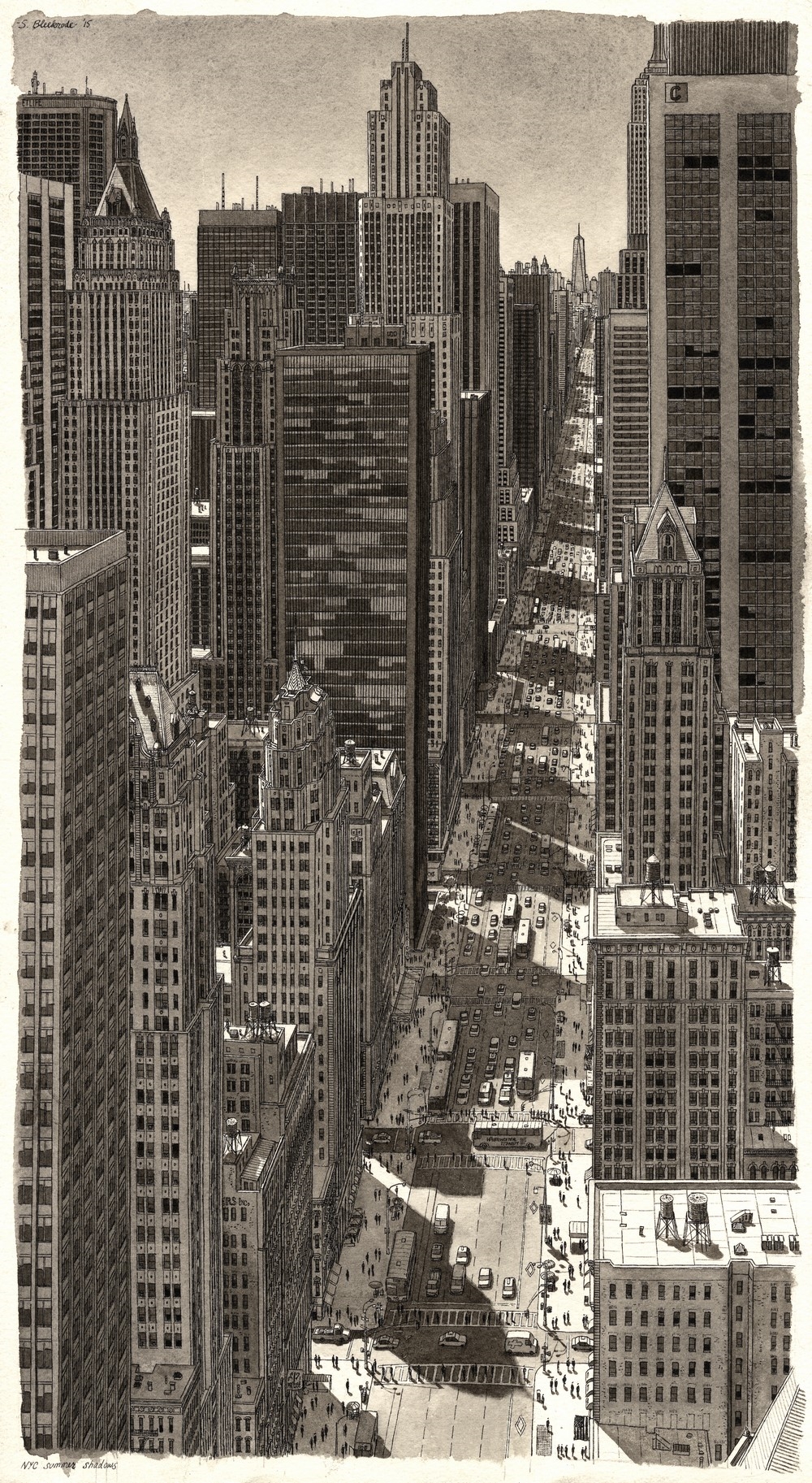 Archisearch - NYC Summer Shadows, 40x21, 2015