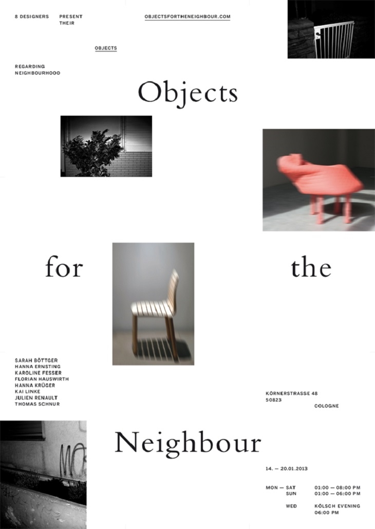 Archisearch 'OBJECTS FOR THE NEIGHBOUR' LAST YEARS EXHIBITION IN KÖLN, GERMANY