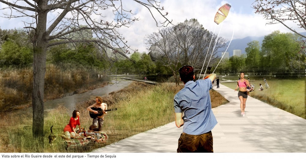 Archisearch - View on the Guaire river in time of drought