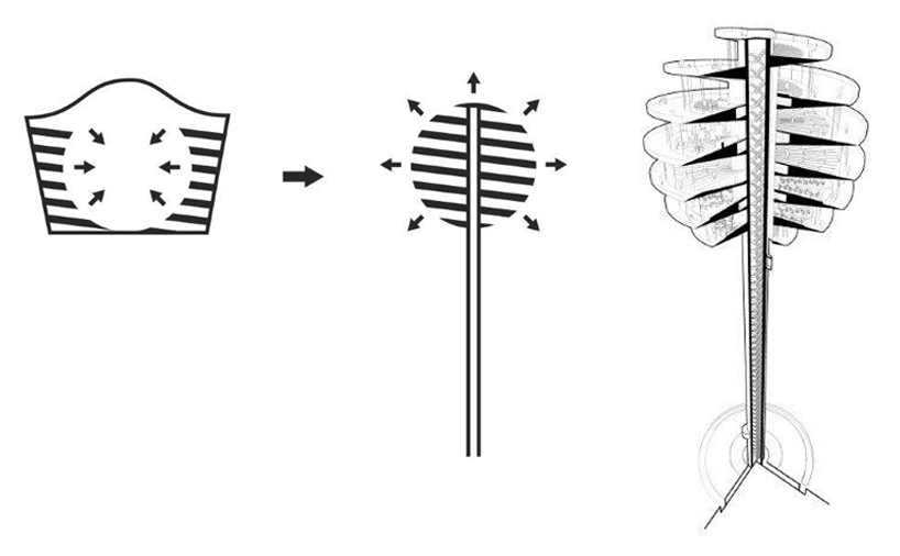 Archisearch - DIAGRAM OF THE SLOPING STRUCTURE 