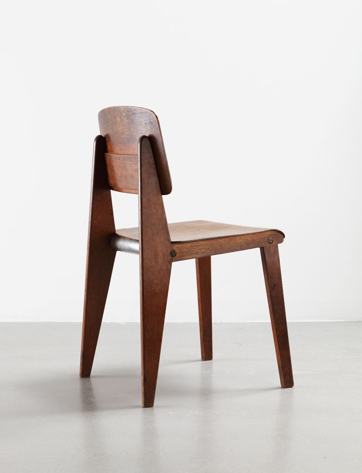 Archisearch - Demountable wooden chair CB 22, 1947 Solid wood, molded plywood and aluminum tube Collection Laurence and Patrick Seguin (c) Galerie Patrick Seguin