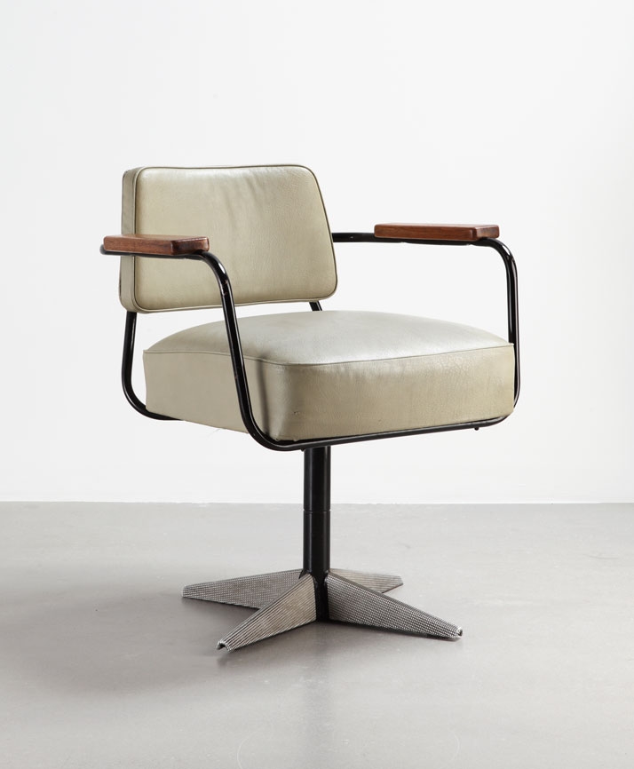 Archisearch - Direction No 353 swiveling office chair, 1951 Bent sheet steel, steel tube, sheet aluminum 