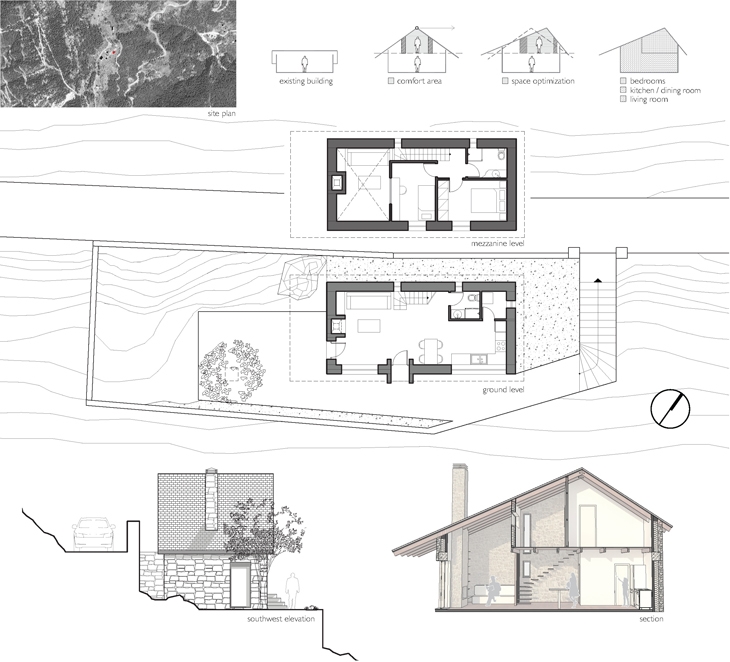 Archisearch - Plans, Sections, Elevations & Diagrams / Proussos Residence / Elena Kapompasopoulou & Achilleas Kakkavas 