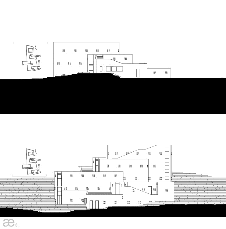 Archisearch - Plinthecke by Aristotheke Eutectonics, Cross Elevations