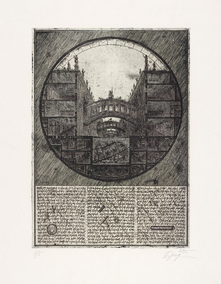 Archisearch - o.T. / Untitled 1995 Radierung / Etching 805 x 650 mm