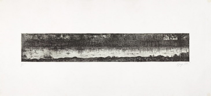 Archisearch - Landschaft / Landscape 1995 Radierung / Etching 600 x 1320 mm