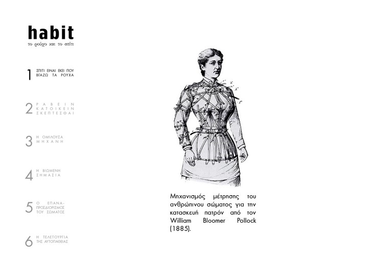 Archisearch HABIT: THE HOUSE AND THE GARMENT / RESEARCH THESIS / DAFNI PAPADOPOULOU