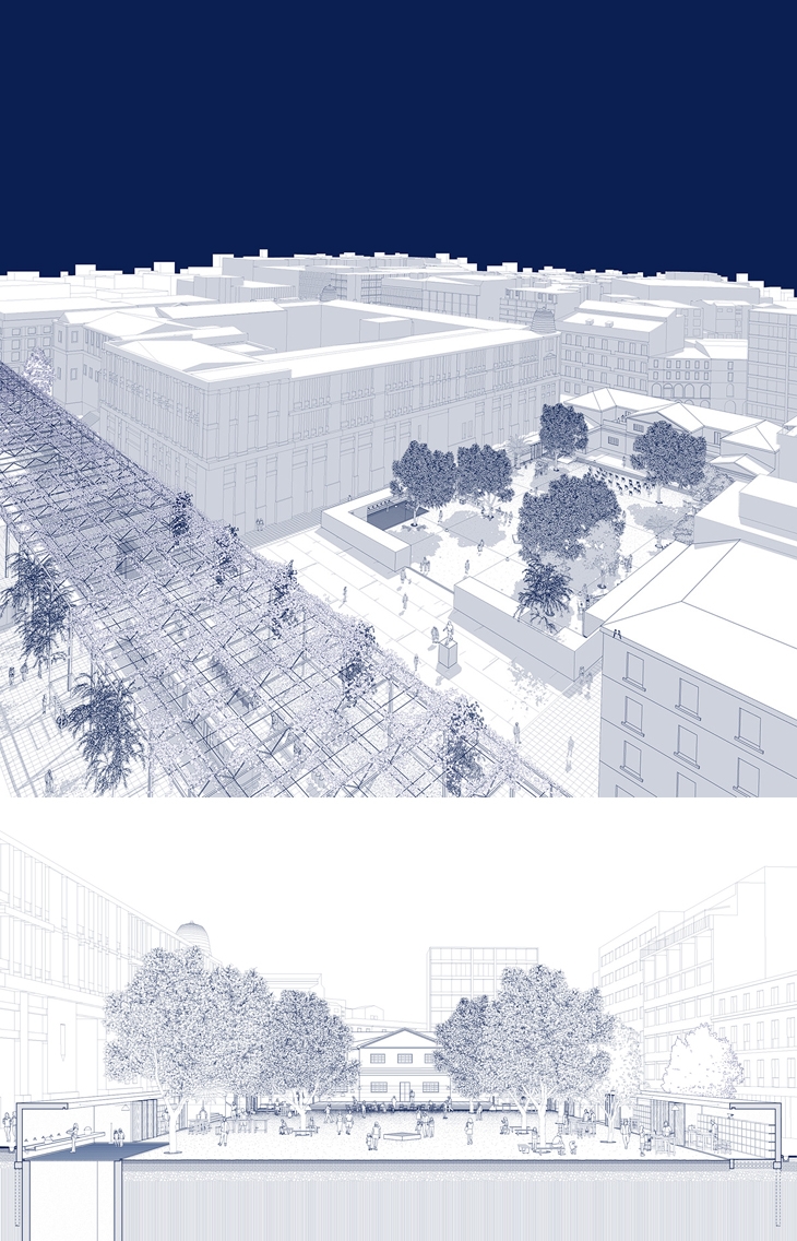 Archisearch RETHINK ATHENS / TOWARDS A NEW CITY CENTER / GIORGOS ANAGNOSTAKIS, CHRYSSA KOUMANTOU, GIANMARIA SOCCI, ALKISTIS THOMIDOU  / SPECIAL MENTION