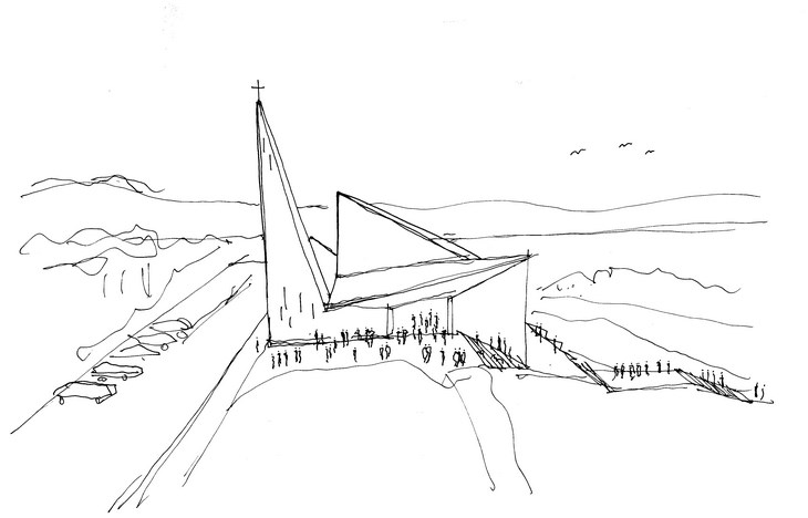 Archisearch - Sketch / Community Church in Knarvik / Reiulf Ramstad Arkitekter