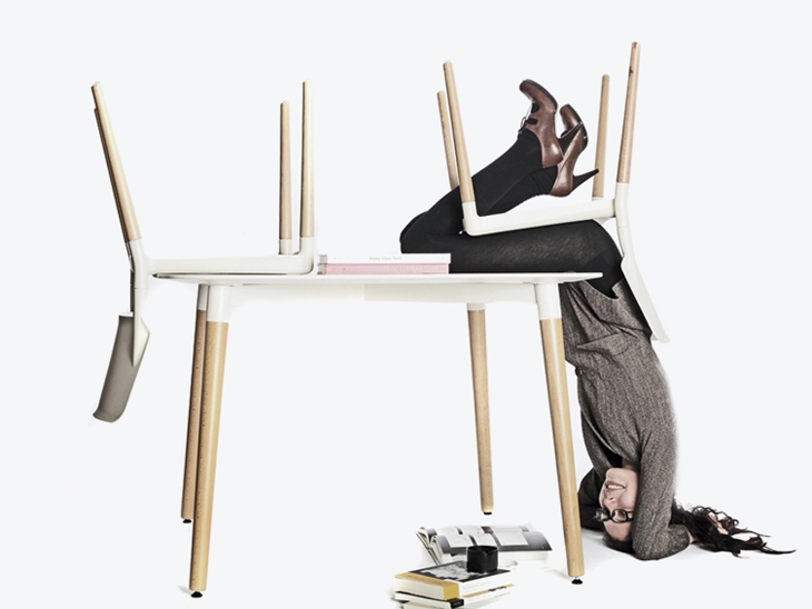 Archisearch - RECYCLED POLYPROPYLENE AND WOOD FIBERS BELLOCH CHAIR BY LA GRANJA  