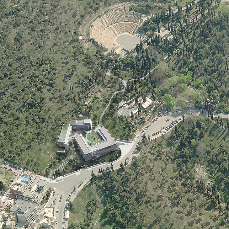 Archisearch - School Sykies / Vougia, Moutsatsos, Issaias & Issaias / Aerial View