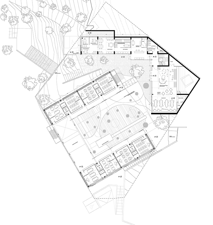 Archisearch - School Sykies / Vougia, Moutsatsos, Issaias & Issaias / First Floor Plan