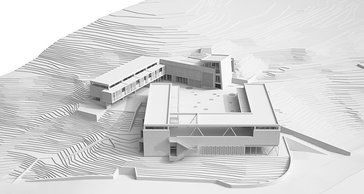 Archisearch PANHELLENIC ARCHITECTURAL CONCEPT DESIGN COMPETITION / AGIOS PAVLOS 1ST ELEMENTARY SCHOOL WITH GYMNASIUM / COMMENDATION FOR A. VOUGIA, G. MOUTSATSOS, T. ISSAIAS & P. ISSAIAS