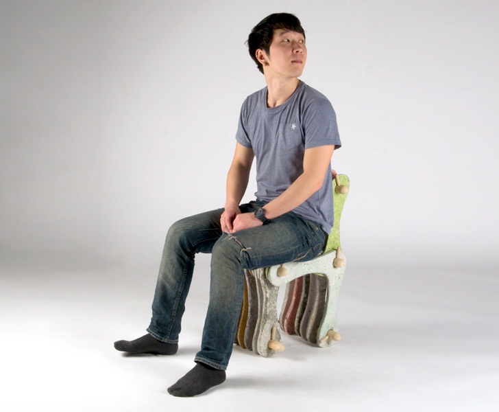 Archisearch - SEUNG HAN LEE'S CULTURAL CHAIR MADE FROM RECYCLED NEWSLPAPER AND RICE GLUE 