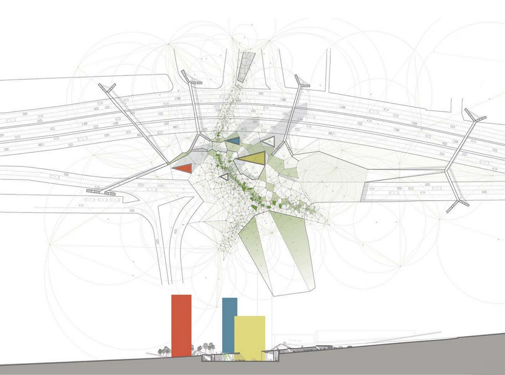 Archisearch - site plan and section