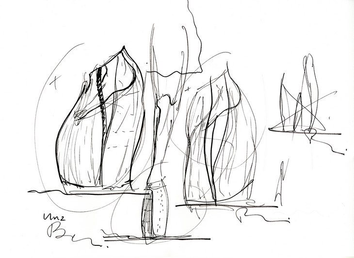 Archisearch - UNX2 Shoes for United Nude in Milan / UN Studio / Sketch by Ben van Berkel