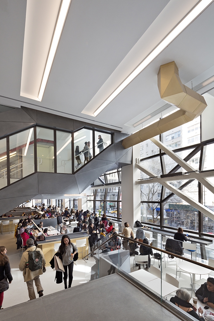 Archisearch -  Second floor cafeteria entrance. Image courtesy SOM / (c) James Ewing