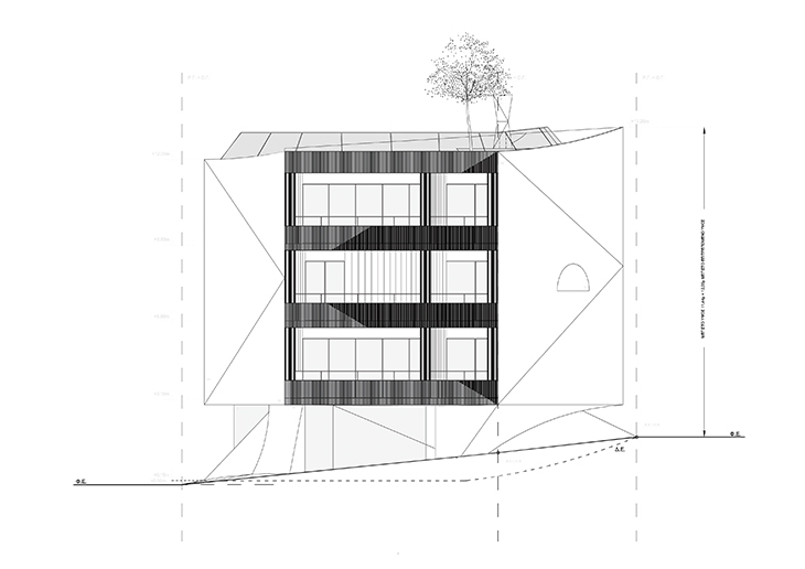 Archisearch - Southeast facade, open shades