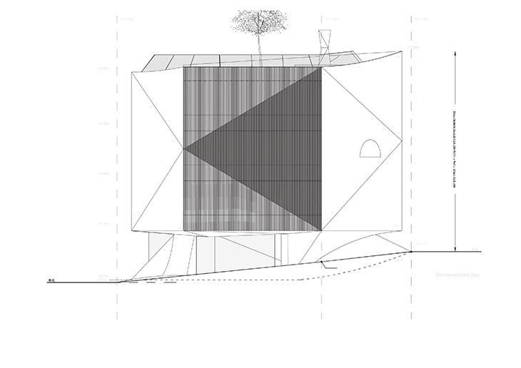 Archisearch - Southeast facade, shutted shades