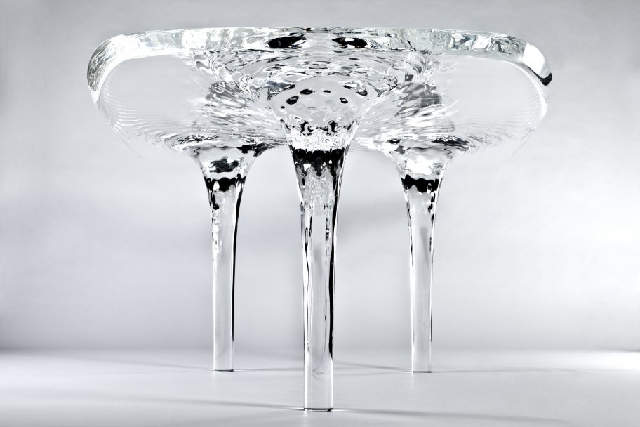 Archisearch LIQUID GLACIARE TABLE & SOHO NOMITED FOR DESIGNS OF THE YEAR AWARDS; Z-BOAT AWARDED OVERALL WINNER OF VERYFIRSTTO AWARDS / ZAHA HADID