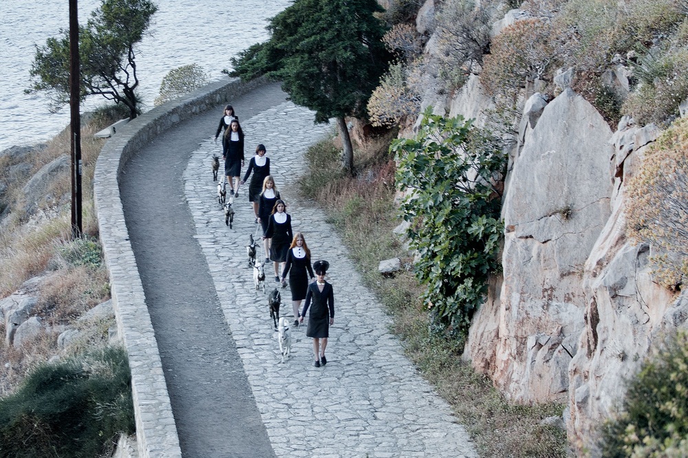 Archisearch - Appearing here (from top): Aleksandra Waliszewska, Deniz Gamze Ergüven, Sofia Dona, Clémence Poésy, Evangelia Randou, Isolda Dychauk, Ariane Labed Fashion items: silk plisé headpiece by Sandra Backlund gold-plated and white leather collars by Marc Jacobs for Louis Vuitton black 