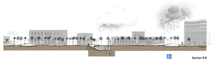 Archisearch - The Dunes: Recreation of G.Haritos square at the Region of 100 Hourmathies in Rhodes