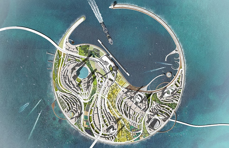 Archisearch - A Competition for the South Sea Pearl Eco-Island: The Entry of UNStudio with Ramboll Studio Dreiseitl