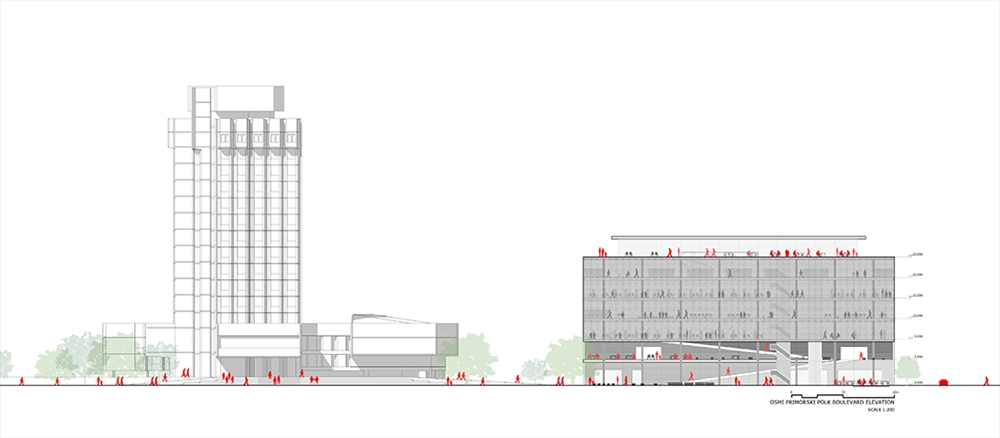 Archisearch - Varna`s New Library Competition, Winning Proposal / Architects for Urbanity / Elevation
