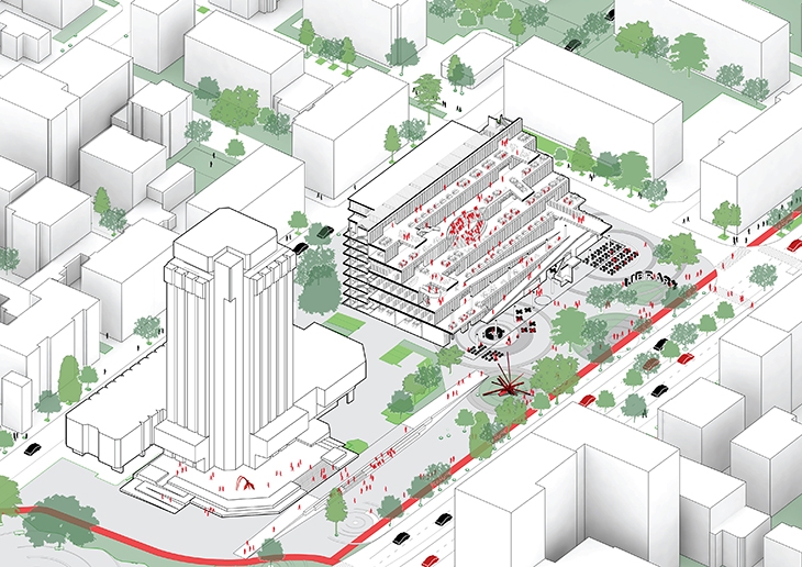 Archisearch - Varna`s New Library Competition, Winning Proposal / Architects for Urbanity / Axonometric